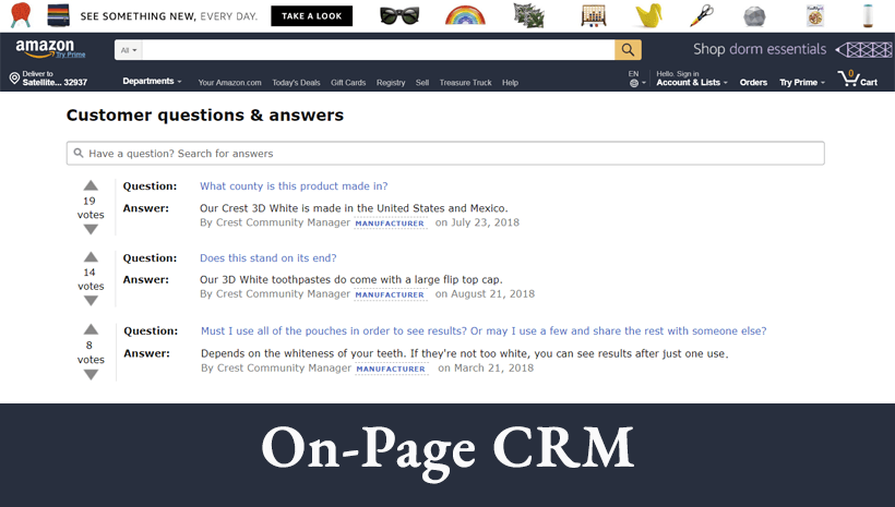 On-Page CRM